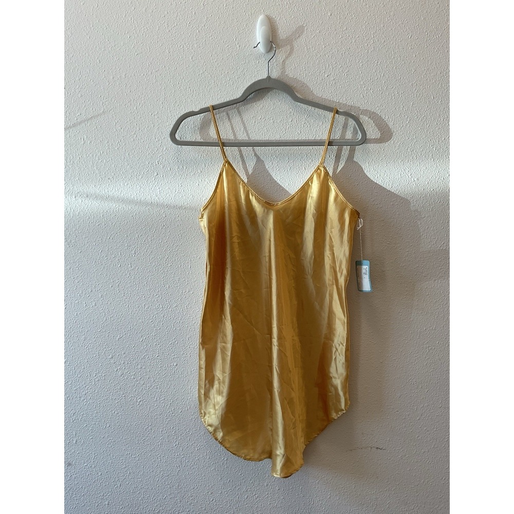 Vintage Undercover Wear Yellow Butter Satin  Camisole Med NEW NWT Y2K Tank